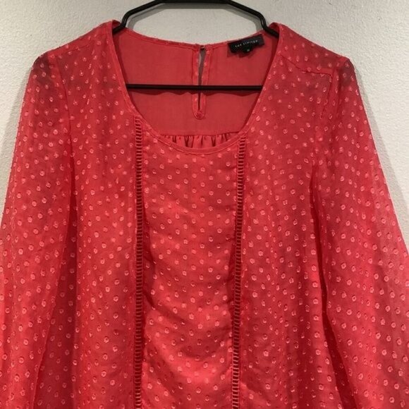 The Limited Pink Polka Dot Loose Fit Blouse - Size Medium - Picture 2 of 6